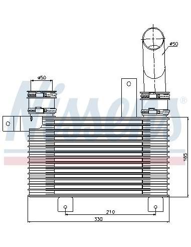 Radiador de aire de admisión Nissens 96649 - NISSENS INTERCOOLER SSANG YON