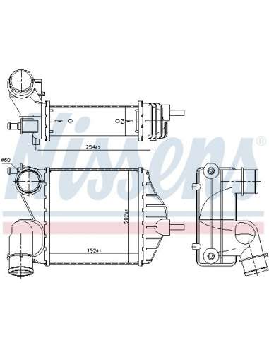 Radiador de aire de admisión Nissens 96653 - NISSENS INTERCOOLER FIAT IDEA