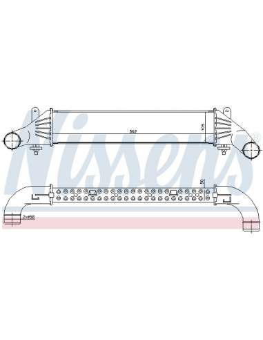 Radiador de aire de admisión Nissens 96655 - NISSENS INTERCOOLER MERCEDES