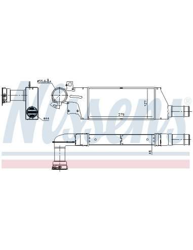 Radiador de aire de admisión Nissens 96656 - NISSENS INTERCOOLER OPEL COMB