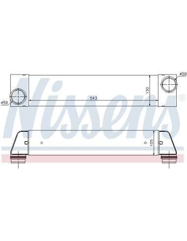 Radiador de aire de admisión Nissens 96657 - NISSENS INTERCOOLER BMW 7 E65