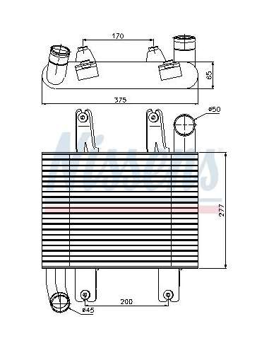 Radiador de aire de admisión Nissens 96660 - NISSENS INTERCOOLER HYUNDAI T