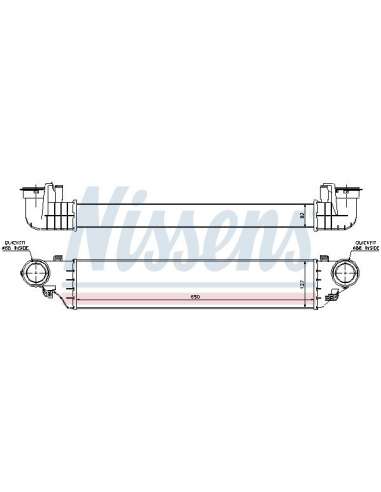 Radiador de aire de admisión Nissens 96672 - NISSENS INTERCOOLER MERCEDES