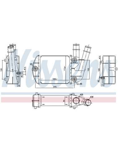 Radiador de aire de admisión Nissens 96673 - NISSENS INTERCOOLER FIAT PAND