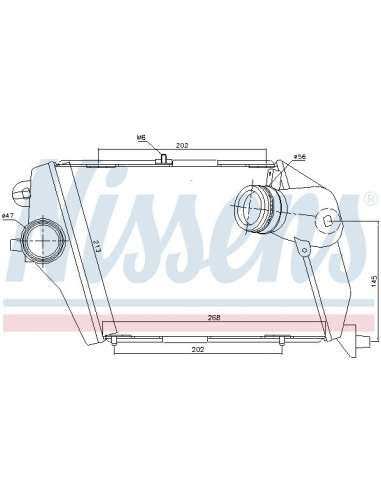 Radiador de aire de admisión Nissens 96674 - NISSENS INTERCOOLER AUDI A 8