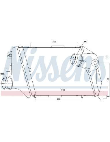 Radiador de aire de admisión Nissens 96676 - NISSENS INTERCOOLER AUDI A 8