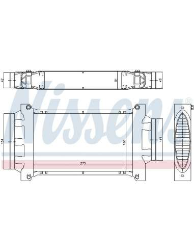 Radiador de aire de admisión Nissens 96677 - RADIADOR NISSENS