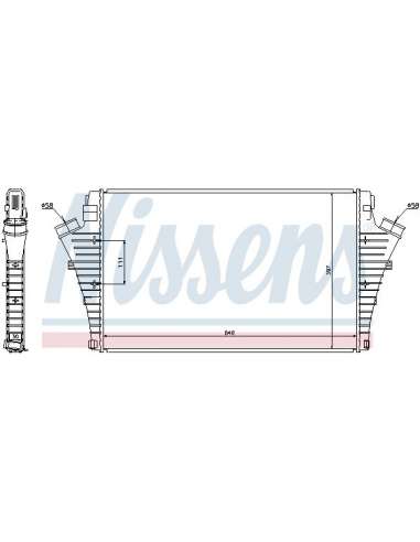 Radiador de aire de admisión Nissens 96684 - NISSENS INTERCOOLER OPEL VECT