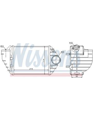 Radiador de aire de admisión Nissens 96690 - NISSENS INTERCOOLER AUDI A 4