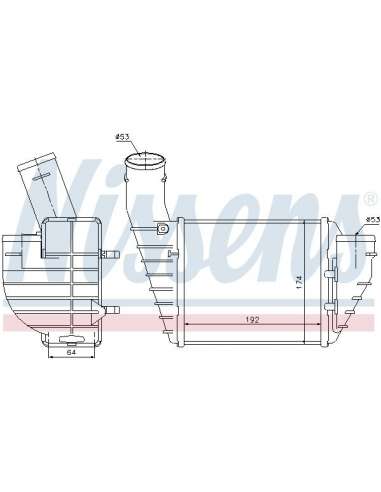 Radiador de aire de admisión Nissens 96691 - NISSENS INTERCOOLER AUDI A 4