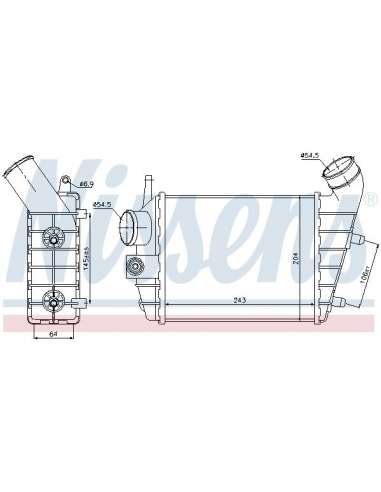 Radiador de aire de admisión Nissens 96699 - NISSENS INTERCOOLER ALFA ROME