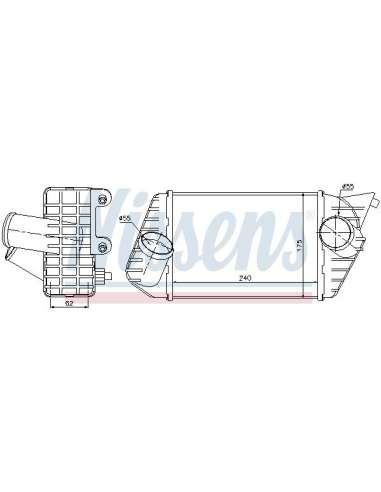 Radiador de aire de admisión Nissens 96700 - NISSENS INTERCOOLER FIAT STIL