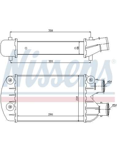 Radiador de aire de admisión Nissens 96701 - NISSENS INTERCOOLER FIAT BRAV