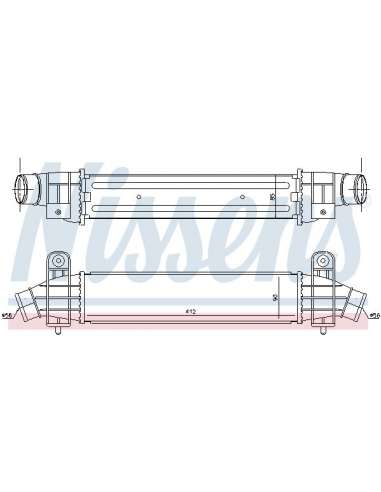 Radiador de aire de admisión Nissens 96702 - NISSENS INTERCOOLER FORD MOND