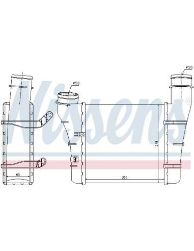 Radiador de aire de admisión Nissens 96707 - NISSENS INTERCOOLER AUDI A 4