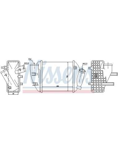 Radiador de aire de admisión Nissens 96708 - NISSENS INTERCOOLER AUDI A 4