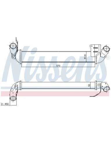 Radiador de aire de admisión Nissens 96712 - NISSENS INTERCOOLER RENAULT C