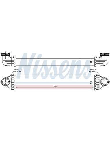 Radiador de aire de admisión Nissens 96716 - NISSENS INTERCOOLER MERCEDES