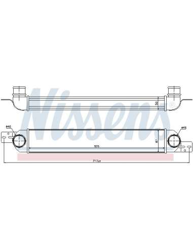 Radiador de aire de admisión Nissens 96717 - NISSENS INTERCOOLER OPEL MERI