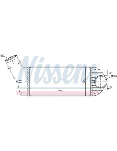 Radiador de aire de admisión Nissens 96720 - NISSENS INTERCOOLER PEUGEOT 3