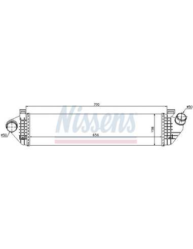 Radiador de aire de admisión Nissens 96721 - NISSENS INTERCOOLER VOLVO C 3