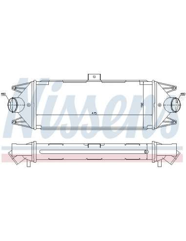 Radiador de aire de admisión Nissens 96727 - NISSENS INTERCOOLER ASTRA MIN