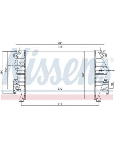 Radiador de aire de admisión Nissens 96734 - RADIADOR NISSENS