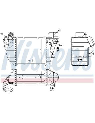 Radiador de aire de admisión Nissens 96747 - NISSENS INTERCOOLER AUDI TT