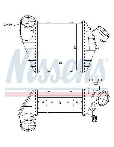 Radiador de aire de admisión Nissens 96759 - NISSENS INTERCOOLER VOLKSWAGE