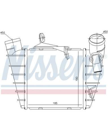 Radiador de aire de admisión Nissens 96770 - NISSENS INTERCOOLER SEAT CORD