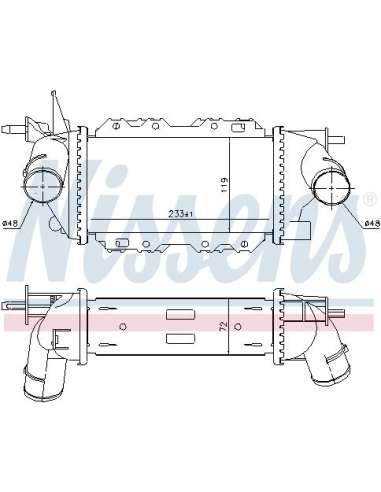 Radiador de aire de admisión Nissens 96772 - NISSENS INTERCOOLER OPEL VECT