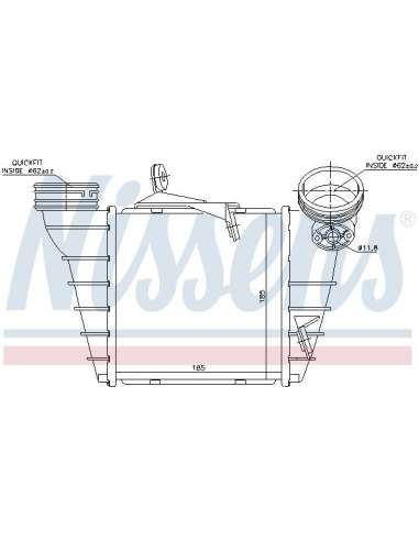 Radiador de aire de admisión Nissens 96773 - NISSENS INTERCOOLER SKODA FAB