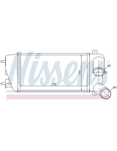 Radiador de aire de admisión Nissens 96774 - NISSENS INTERCOOLER PEUGEOT 1