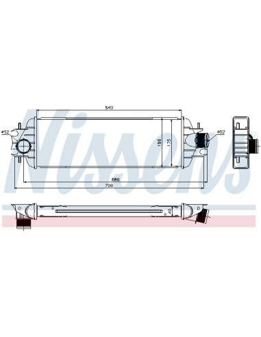 Radiador de aire de admisión Nissens 96775 - NISSENS INTERCOOLER NISSAN PR