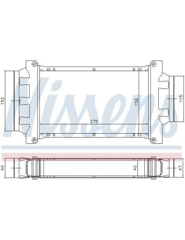 Radiador de aire de admisión Nissens 96777 - NISSENS INTERCOOLER MINI MINI