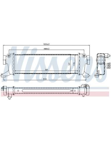 Radiador de aire de admisión Nissens 96782 - NISSENS INTERCOOLER MERCEDES