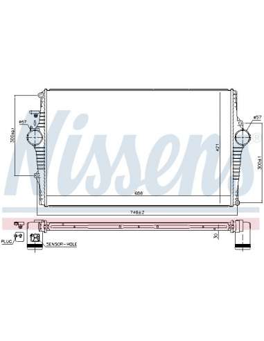 Radiador de aire de admisión Nissens 969001 - NISSENS INTERCOOLER VOLVO S8