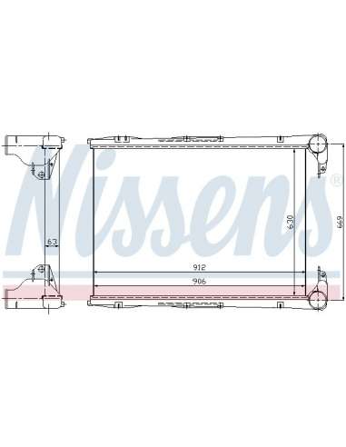 Radiador de aire de admisión Nissens 96968 - NISSENS INTERCOOLER RVI - REN