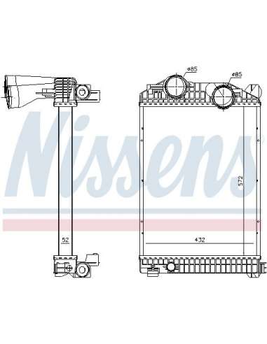 Radiador de aire de admisión Nissens 96969 - NISSENS INTERCOOLER MERCEDES