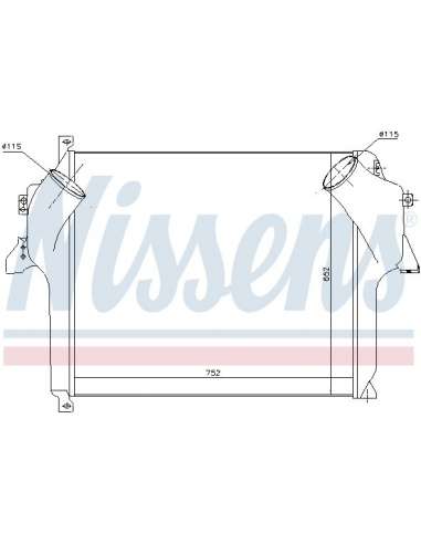 Radiador de aire de admisión Nissens 96971 - NISSENS INTERCOOLER MERCEDES