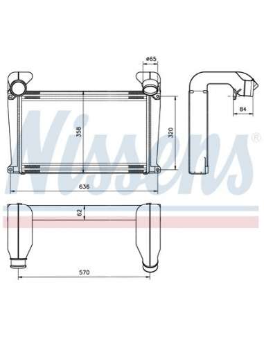 Radiador de aire de admisión Nissens 96986 - NISSENS INTERCOOLER MAN L 200