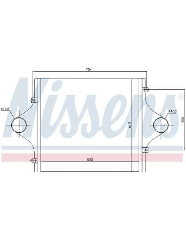 Radiador de aire de admisión Nissens 96991 - NISSENS INTERCOOLER MAN F 90