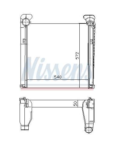 Radiador de aire de admisión Nissens 97007 - NISSENS INTERCOOLER MAN L 200