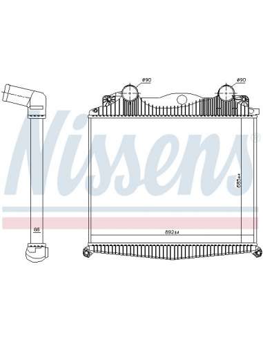 Radiador de aire de admisión Nissens 97014 - NISSENS INTERCOOLER MAN TG-X