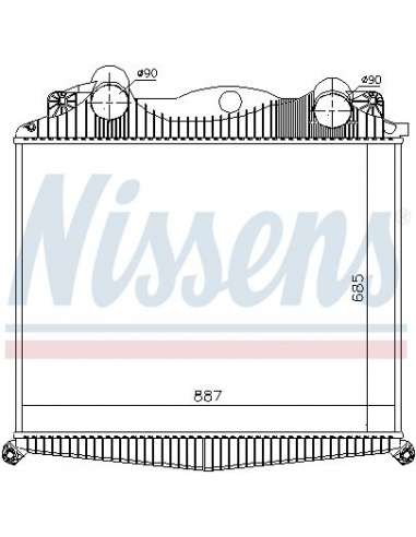 Radiador de aire de admisión Nissens 97015 - NISSENS INTERCOOLER MAN TG-X