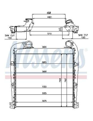 Radiador de aire de admisión Nissens 97029 - NISSENS INTERCOOLER SCANIA G-