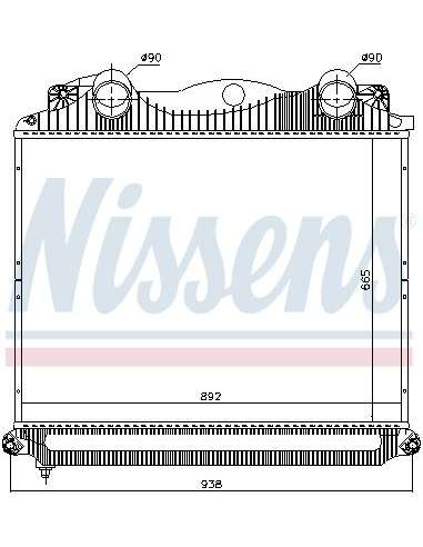 Radiador de aire de admisión Nissens 97034 - NISSENS MAN TG-A V3 04-