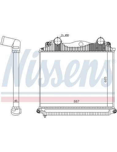 Radiador de aire de admisión Nissens 97049 - NISSENS MAN TG-A 02-