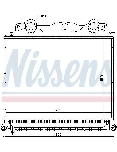 Radiador de aire de admisión Nissens 97050 - NISSENS MAN TG-A 02-