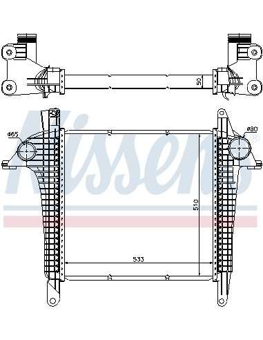 Radiador de aire de admisión Nissens 97057 - NISSENS INTERCOOLER MAN TG-L